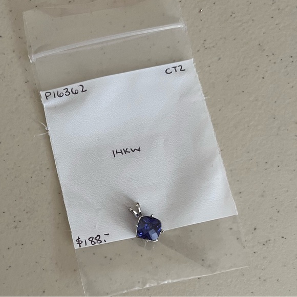 New 14k White Gold Tanzanite Pendant $188